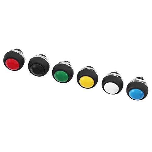 Einbau Taster Drucktaster in 6 Farben auswählbar (1x EIN) (Rot) von Edelstahlshop