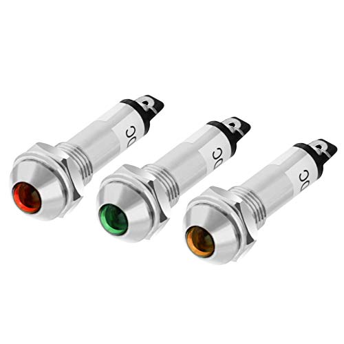 LED Kontrollleuchte 12V & 24V Leuchtmelder in 3 Farben zum auswählen (Rot, 12V) von Edelstahlshop