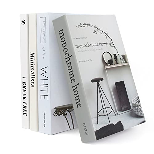 4 Stück Kunstbücher für Dekoration, Ediactcyl Fake Books Fashion Dekorative Bücher zum Ausstellen von Ediactcyl