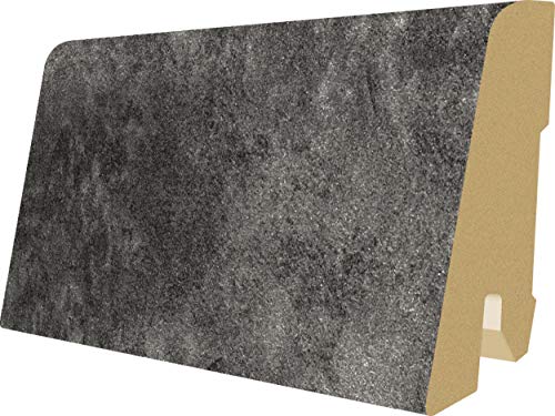 EGGER Home Sockelleiste dunkel grau L242 Fußleiste | Bodenleiste 2,4m passt zu EHL005 Schiefer León von Egger