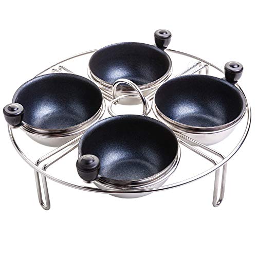 Eggssentials Eierpochierer-Einsatz, Edelstahl, pochiert, Eierkocher, Eierkocher, PFOA-frei, Eierkocher, antihaftbeschichtet, 18,4 cm Rack, kompatibel mit Sklet Instant Pot von Eggssentials