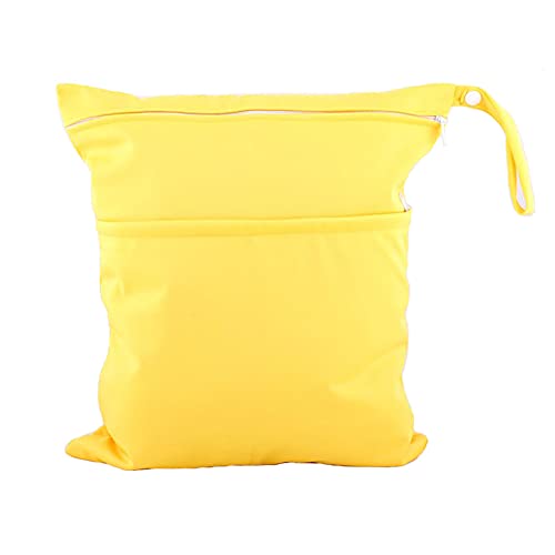 Egurs wiederverwendbar wetbag nasstasche windelbeutel für Babys Windeln, schmutzige Kleidung und anderes Zubehör Gelb von Egurs