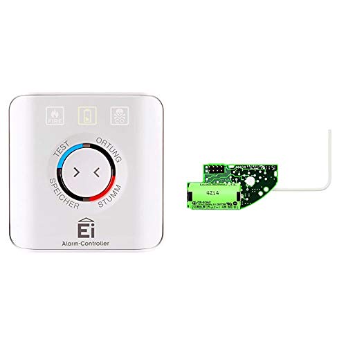 Ei Electronics EI450-1XD Ei450 Alarm-Controller, 3 V, weiß + 10-Jahres-Funkmodul mit erweiterten Funktionen für Rauchwarnmelder Serie, eigene Lithiumbatterie, grün, Ei600MRF von Ei Electronics
