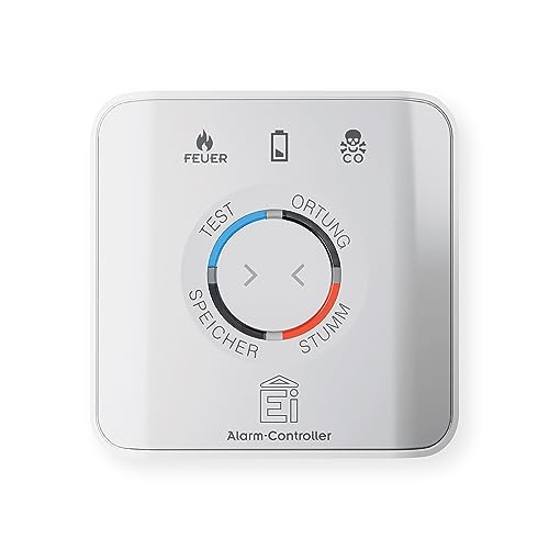 Ei Electronics Ei450 Alarm-Controller, Fernbedienung für funkvernetzte Rauch-, Hitze- und Kohlenmonoxidmelder, Warnmelder-Zubehör mit Batterie für 10 Jahre, weiß von Ei Electronics