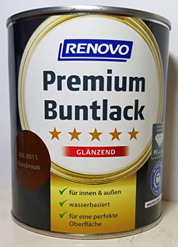 750 ml RENOVO Premium Buntlack glaenzend, 8011 nussbraun von Eigenmarke