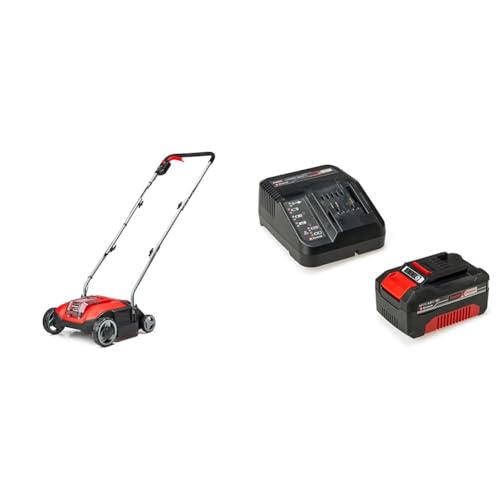 Einhell Akku-Vertikutierer GC-SC 18/28 Li Power X-Change (18 V, Brushless, 28 cm Messerwalze, 3-stufige Arbeitstiefeneinstellung, inkl. 4,0 Ah Akku und Ladegerät) von Einhell