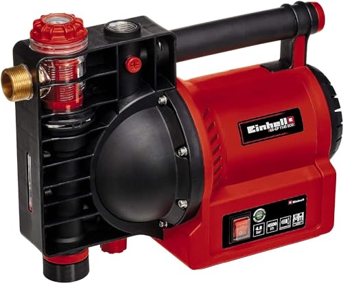 Einhell Gartenpumpe GE-GP 1145 ECO (1.100 W, 4500 L/h max. Förrdermenge, Wasserfüll-/Schmutz-/Sauganzeige, Thermo-/Frostschutz, Vorfilter m. Rückschlagventil, inkl. Adapter) von Einhell