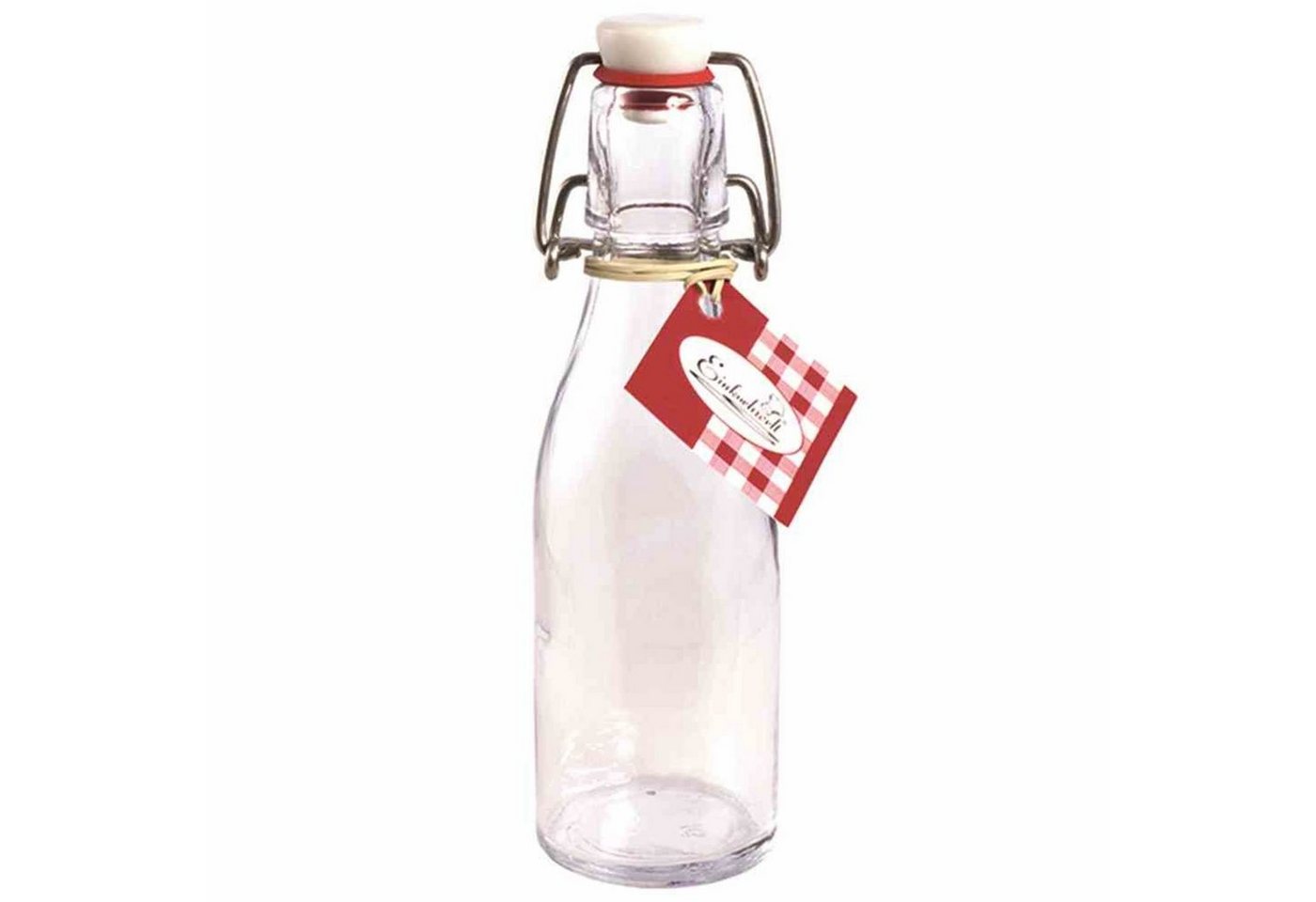 Einkochwelt Vorratsdose Bügelflasche rund 200 ml mit Bügelverschluss, Glas von Einkochwelt