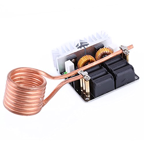 Induktionsheizmodul ZVS Niederspannungsnetzteil Platine Heizung Hochfrequenz-Wärmemaschine Treiber 12 V-48 V 20A 1000 Watt mit Messingspule Induction Heating Module Flyback Fahrer Heizung von Ejoyous