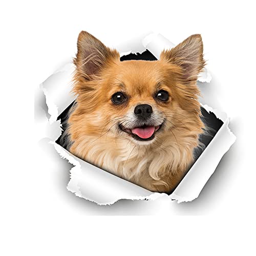 Ekakashop aufkleber Auto Sticker 3D Hundeaufkleber Autoaufkleber PVC wasserdicht selbstklebend Katze und Hund 3D Simulation der Persönlichkeit lustige Dekorations aufkleber von Ekakashop