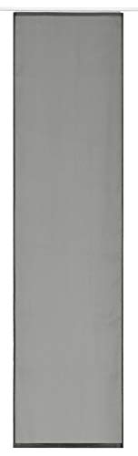 Elbersdrucke transparenter Schiebevorhang Feel Good Uni 07 grau 245 x 60 cm Flächenvorhang für Wohnzimmer Schlafzimmer Flur 197216 von Elbersdrucke