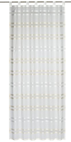 Elbersdrucke Kiruna 09 Fertigdekoration, Polyester, weiß-beige, 255 x 140 cm von Elbersdrucke