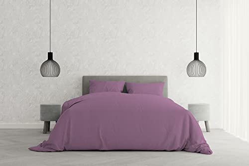 Italian Bed Linen Elegant Bettbezug, Lila, Doppelte von Italian Bed Linen
