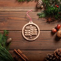 Familie Weihnachtskugel, Nordpol Zeichen, Weihnachtsbaum Dekoration, Ornament, Weihnachten 2024, Erstes Mit Der von ElfPersonalisedGifts