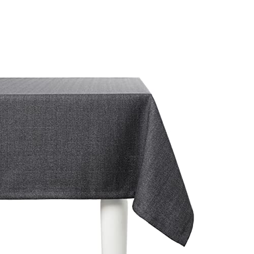 Elfida Deluxe Tischdecke abwaschbar - Schmutzabweisendes Tischtuch in Gastro-Qualität - Reißfeste und Formstabile Tischdecken aus hochwertigem Polyester - Premium Tischdecke (Anthrazit, 150 x 180 cm) von Elfida