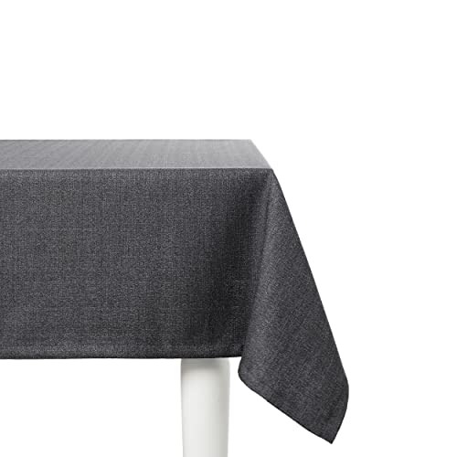 Elfida Deluxe Tischdecke abwaschbar - Schmutzabweisendes Tischtuch in Gastro-Qualität - Reißfeste und Formstabile Tischdecken aus hochwertigem Polyester - Premium Tischdecke (Anthrazit, 150 x 220 cm) von Elfida