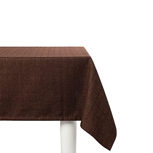 Elfida Deluxe Tischdecke abwaschbar - Schmutzabweisendes Tischtuch in Gastro-Qualität - Reißfeste und Formstabile Tischdecken aus hochwertigem Polyester - Premium Tischdecke (Braun, 150 x 260 cm) von Elfida