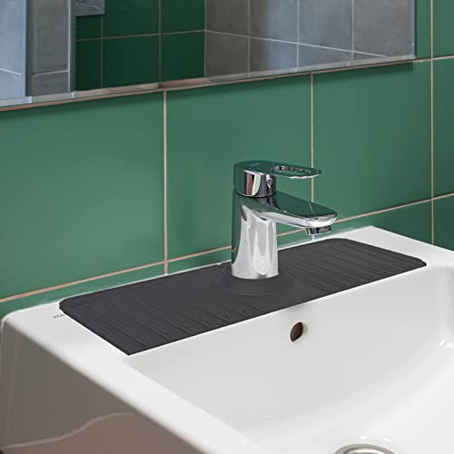 Silikon Spüle Küche Wasserhahn Wasserfänger Matte Spritzschutz, Griff-Tropffänger, Wasserhahn Griff Tropffänger Tablett, Kitchen Sink Faucet Splash Guard, Spritzschutz Für Küchenspüle von Elitecran