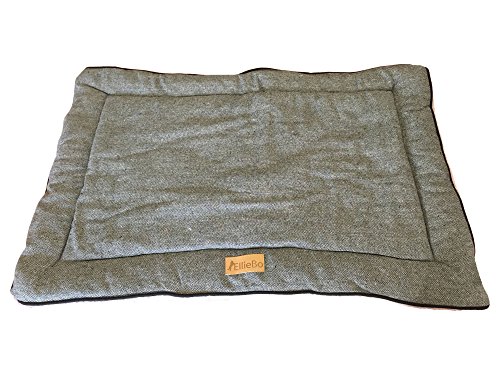 Ellie-Bo Wende-Hundebett, Tweed und graues Kunstfell, für Hundekäfige in Größe XL mit 107 cm von Ellie-Bo