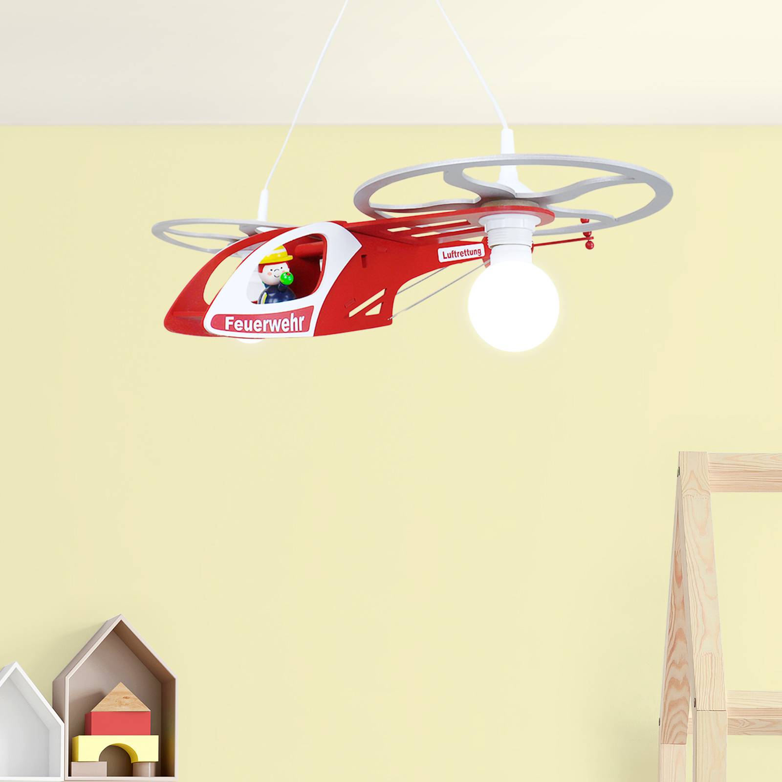 Pendelleuchte Helikopter Fred fürs Kinderzimmer von Elobra
