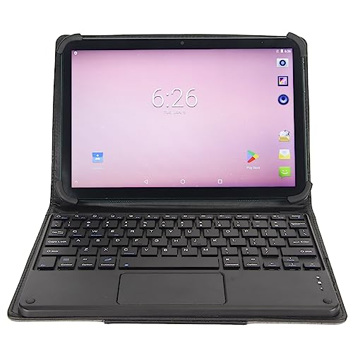 Elprico 10,1-Zoll-Tablet, 6 GB RAM, 128 GB ROM, Octa-Core-Prozessor, Dual-Kamera, 5G WiFi, 4G LTE, Tablet mit Tastaturhülle, 100–240 V Kompatibel (EU-Stecker) von Elprico