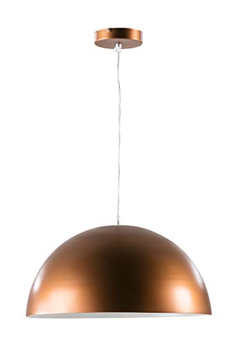 Deckenleuchte aus Metall, bronzefarben, Maße: Durchmesser 40 cm, Höhe 220 cm, geeignet für LED oder Energiesparlampe, Sockel e-27, Pendel aus transparentem PVC, Länge 100 cm, Innenbereich IP20 von Els Banys