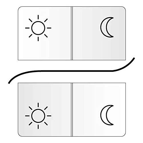 Elso 776900 Tastfläche Bedruckung Sonne/Mond 3/4, perlweiß von Elso