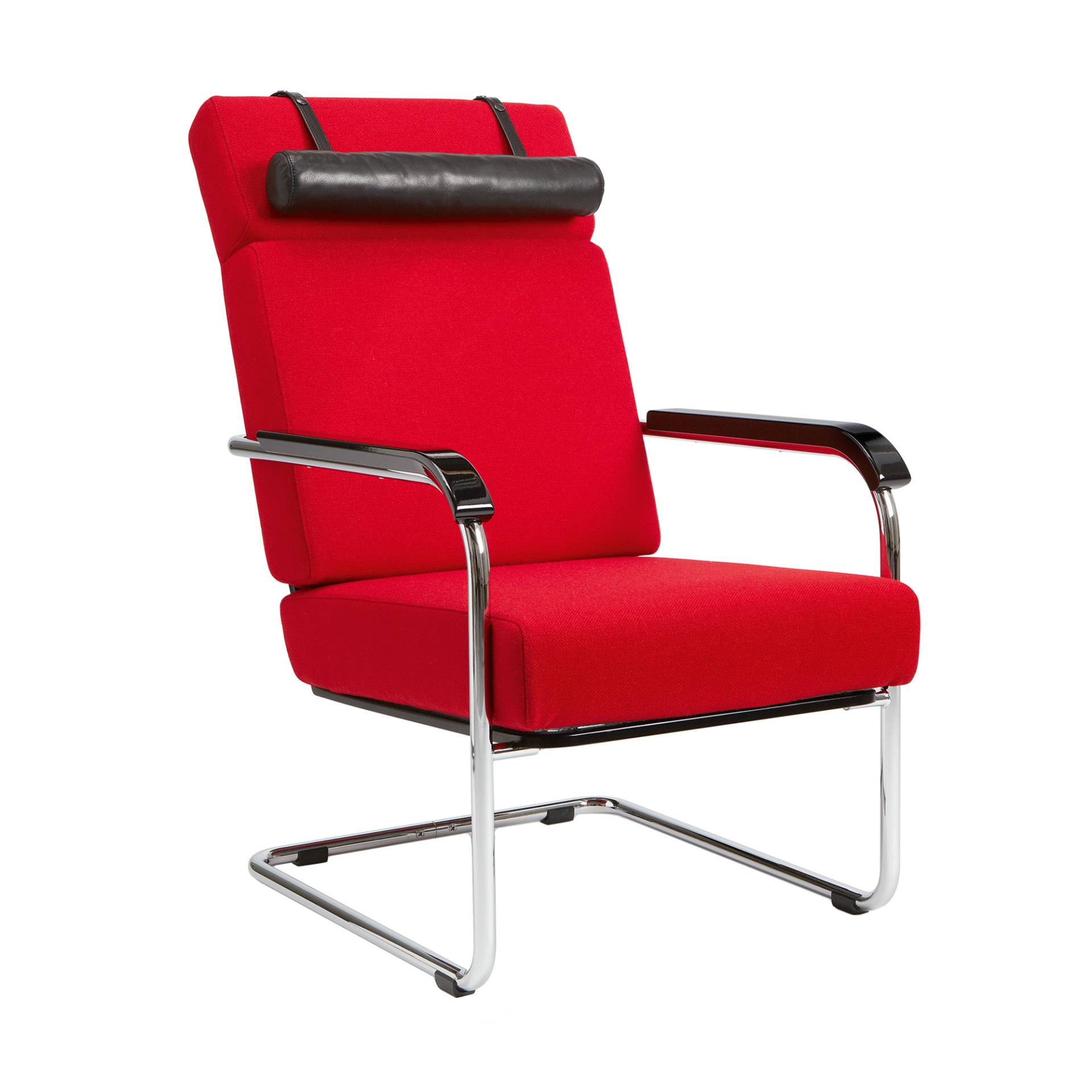 Embru - Moser Modell 1437 Hochlehner - rot 674/Kvadrat Hallingdal 65/LxBxH 62x89x100cm/2 Sitzpositionen höhenverstellbar/Nackenrolle Ranchero Leder Sc von Embru