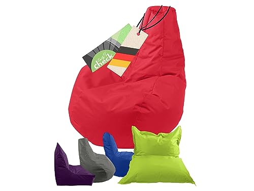 Emily´s Check Gamer Sitzsack Indoor - Outdoor – Made in Germany 1603.2335, rot von Emily´s Check