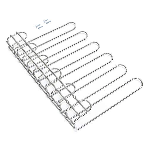 Emuca - Gläserhalter mit 5 Zeilen für Möbel, Gläserschiene für Regale oder Bars, 320 mm, Stahl, verchromt von Emuca