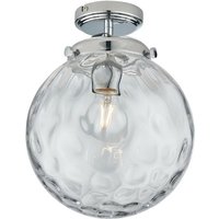 Elston Halbbündiger Lampenschirm aus verchromtem Glas mit Noppen, IP44 - Endon von Endon