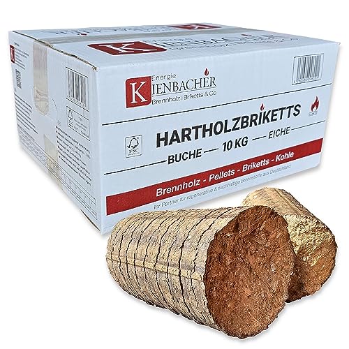 20kg Nestro Hartholzbriketts im 10kg Karton FSC Zertifiziert Gluthalter Kamin Ofen Brenn Holz Heiz Grill Smoker Kohle | Energie Kienbacher von Energie Kienbacher