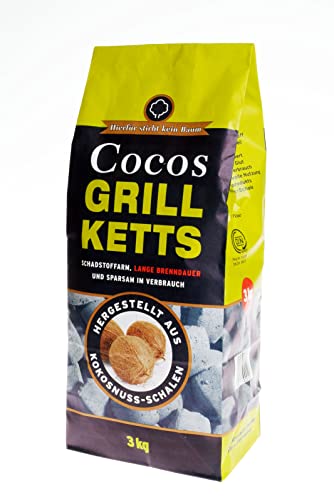 6kg Cocos Premium Grillbriketts aus Kokosschalen „Made IN Germany“ Kohle Holzkohle für Kugel-& Holzkohlegrill ideal für Dutch Oven Smoker Briketts Grill Kohle von Energie Kienbacher