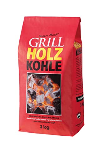 9kg Holzkohle Premium Holzkohle „100% Made IN Germany“ Grillkohle Grillbriketts für Kugelgrill Holzkohlegrill Smoker Briketts Grill Kohle von Energie Kienbacher