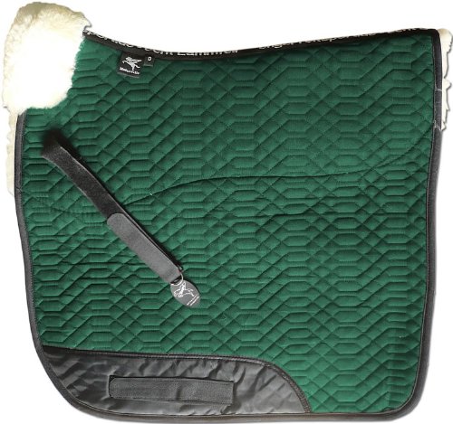 Engel Reitsport Lammfell Schabracke Half Lined SCHABRA1-D-GRU-MED Steppstoff grün Fell med. Dressur (D) von Engel Reitsport