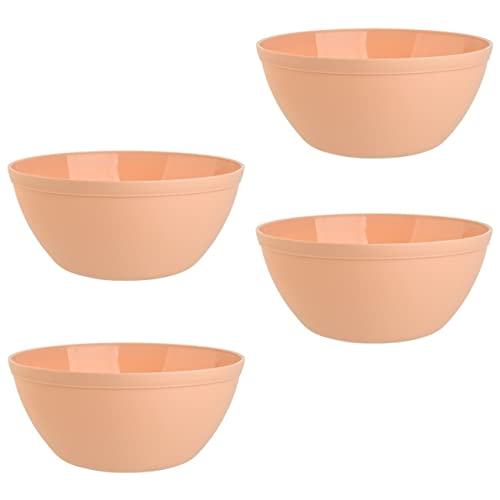 Engelland 4er Set Schalen Müslischalen Dessertschalen Salatschale Suppenschale Reisschale Bowl in Farbe apricot aus Kunststoff BPA-frei groß 900 ml von Engelland