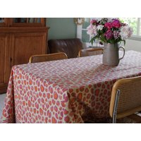 Handgefertigte Rosa Leoparden-Tischdecke Aus 100 % Baumwolle - Wandbehang/Bettwäsche-Dekoration/Haushaltswäsche Handgefertigter Stoff 240 X 280 cm von Enpleinbonheur