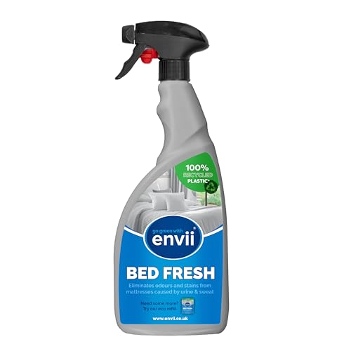 Envii Bed Fresh – Bio Matratzenreinigung und Starker Geruchsentferner Spray für Schweiß und Urin, Fleckenentfernen von Envii