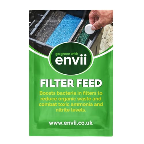 Envii Filter Feed – Filterstarter Bakterien für Teiche - Natürliche Filterbakterien aktivieren - Teichfilter Zusatz - Behandelt 20.000 Liter von Envii