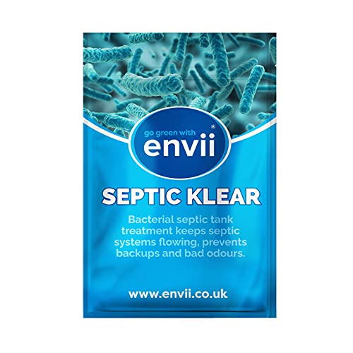 Envii Septisch Klear – Klärbehälter und Kläranlage Bakterien - Behandlung von Klärgruben Mittel - 12 Monate Versorgung von Envii