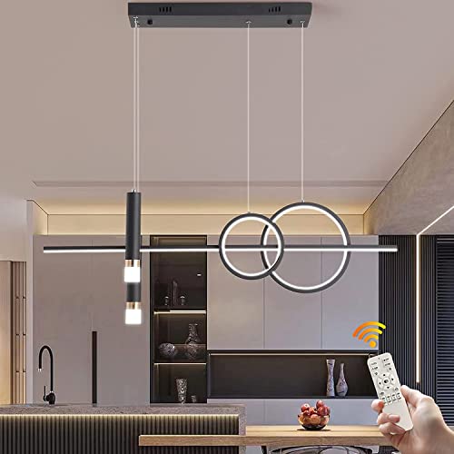 Eoodis Esstisch Pendelleuchte Dimmbare LED-Hängelampe mit Fernbedienung Hängeleuchte Kreativer Kronleuchter für Küche Wohnzimmer Esszimmer (100cm) von Eoodis