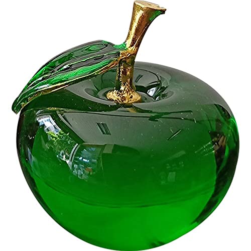 Ericetion Kunstglasfiguren Grüne Apfelglasschmuck Skulptur Für Zuhause, Büro, Bücherregal Moderne Dekoration von Ericetion