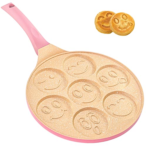 Erreke Pancake Pfanne, Geeignet für Induktion, Antihaft Bratpfanne für Pancakes, Pfannkuchenpfanne, Crêpe Pancake-pfanne, Pink Farbe von Erreke