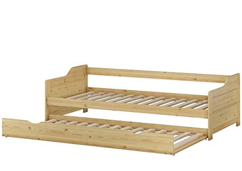 Erst-Holz® Sofabett Doppelbett Bettgestell 90x200 Einzelbett Bett + Bettkasten Kiefer massiv 60.34-09 von Erst-Holz