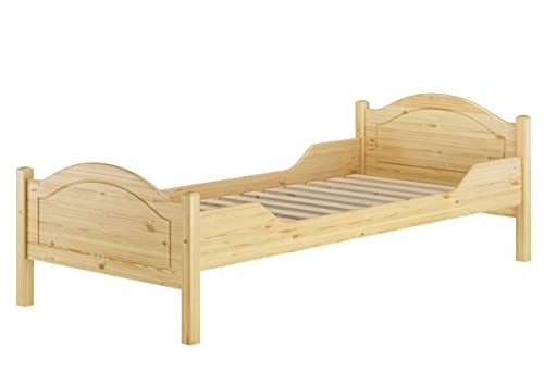 Erst-Holz® Massivholz Bett 100x200 Rollrost Kieferbett Natur Einzelbett Jugendbett Futonbett 60.30-10 von Erst-Holz