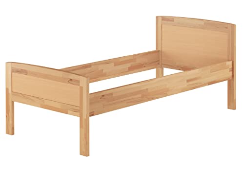 Erst-Holz® Massivholzbett 100x200 Einzelbett Buche-Bettgestell ohne Rollrost 60.72-10 oR von Erst-Holz