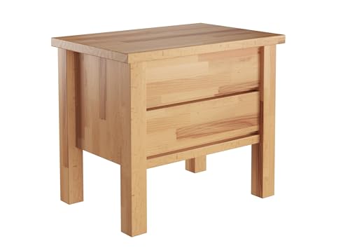 Erst-Holz Nachtkonsole Buche Massivholz Nachttisch Zwei Schubladen 90.20-K41-geölt von Erst-Holz
