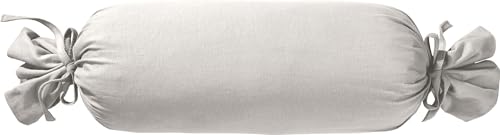 Erwin Müller Nackenrollenbezug Single-Jersey Murnau Silber Größe 40x15 cm Ø- bügelfrei, strapazierstark, elastisch, mit Bindeband (weitere Farben) von Erwin Müller