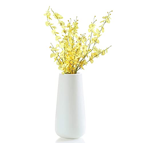 Keramik Vase Weiß, Deko Kleine Porzellan Vase Weiß Matt für Wohnzimmer, Küche, Tisch, Zuhause, Büro, 6.5 x 20cm von Esoes