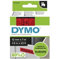 DYMO® Original D1-Schriftband für LabelManager™ 12mm x 7m - schwarz auf rot von Dymo